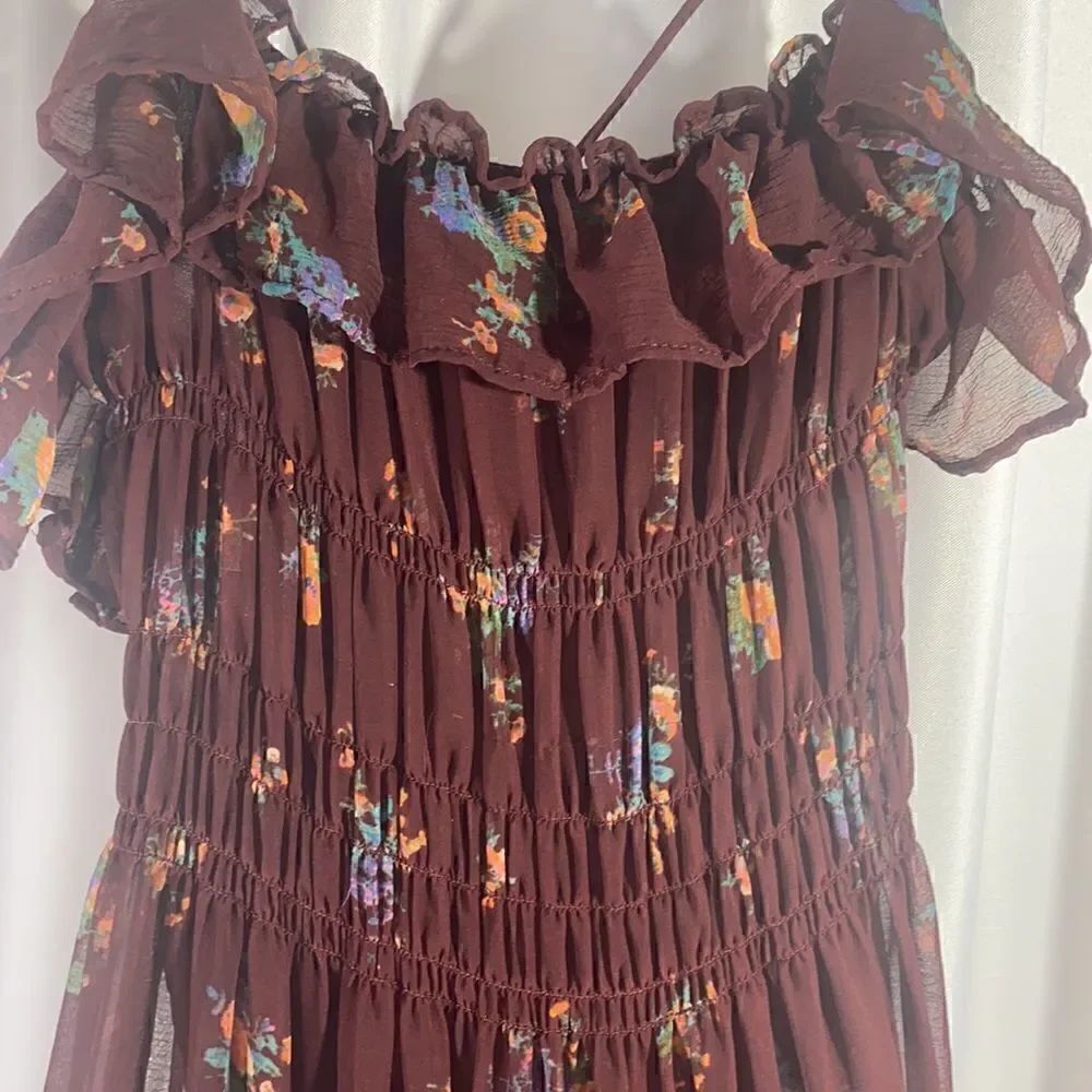 FREE PEOPLE CLOUD NINE MAXI DRESS IN WINE SIZE XS - Picture 9 of 12